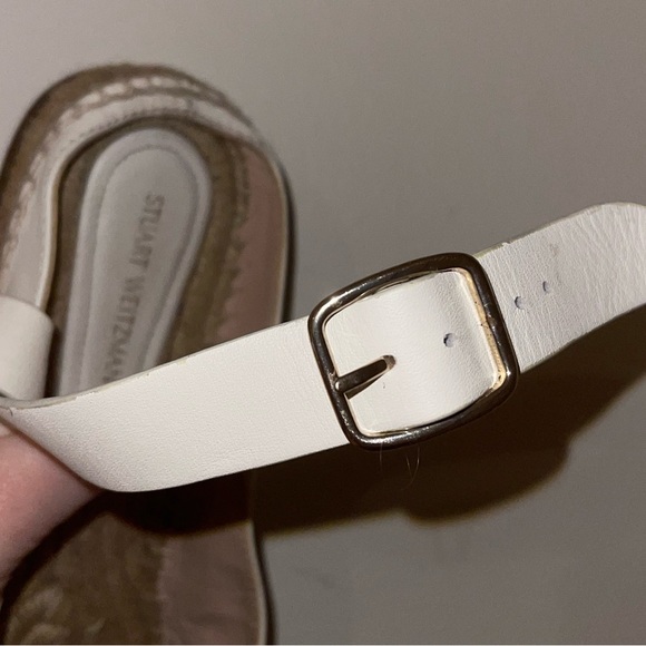 Stuart Weitzman Women's Toga Espadrilles In Off White Soft Grained Calfs… - Picture 10 of 11